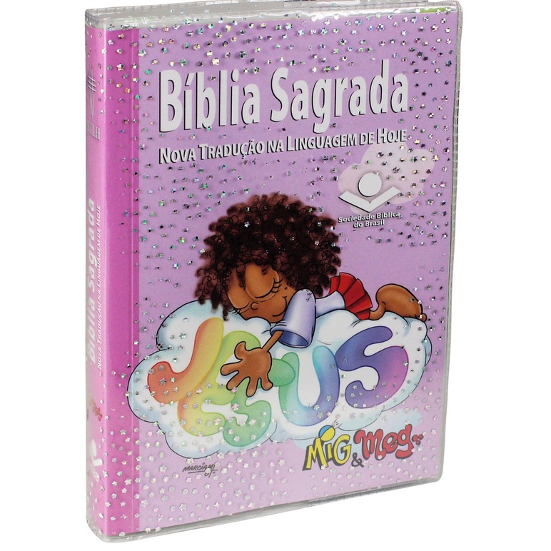 Bíblia Mig E Meg - Meninas - Brochura Com Glitter E Capinha
