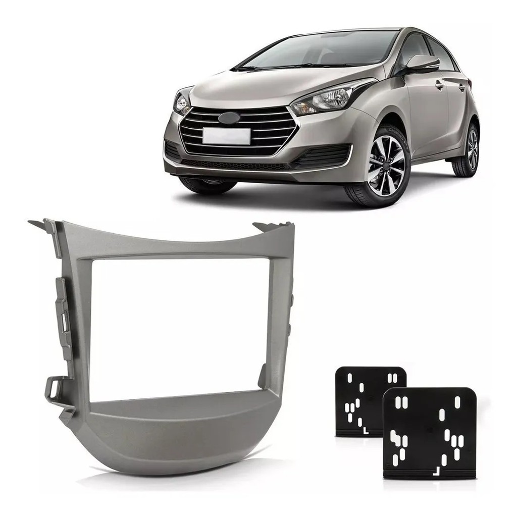 Moldura Painel Multimídia Dvd 2din Hb20 Hb20s Hb20x Cinza em Oferta na Shopee