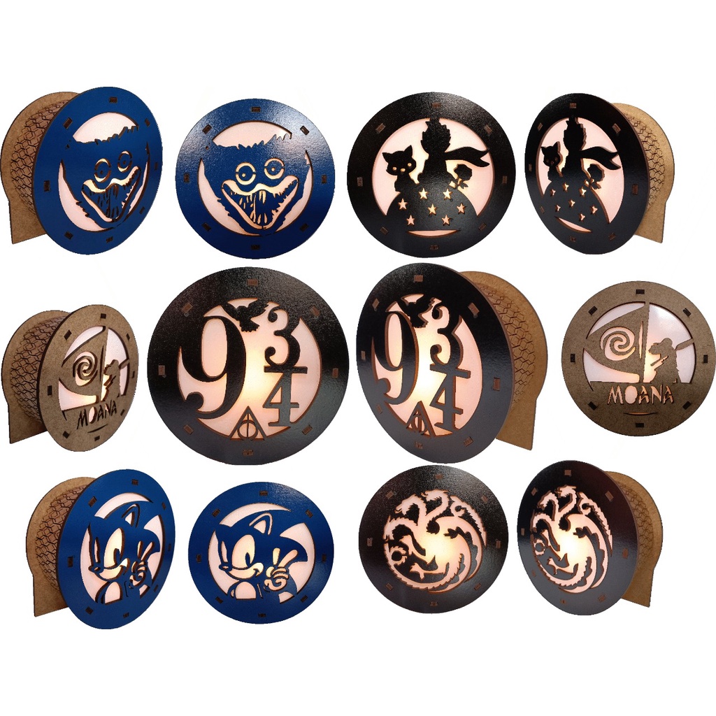 Luminaria Abajur Sonic Pequeno Principe Harry Potter Huggy WuggyTargaryen Moana De Mesa Decorativa Geek Gamer