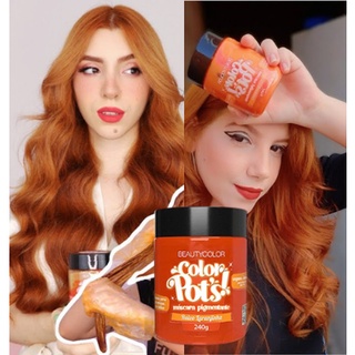 Máscara Tonalizante Matizadora Intensificadora de cor Ruivo Laranjinha Color Pots 240g