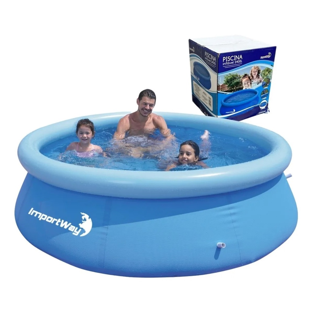 Piscina Borda Inflável Capacidade 2490 Litros com Kit Reparo Verão Top em Oferta na Shopee