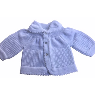 Casaco com Gola Branco Bebê Tricô Menino Menina em Oferta na Shopee