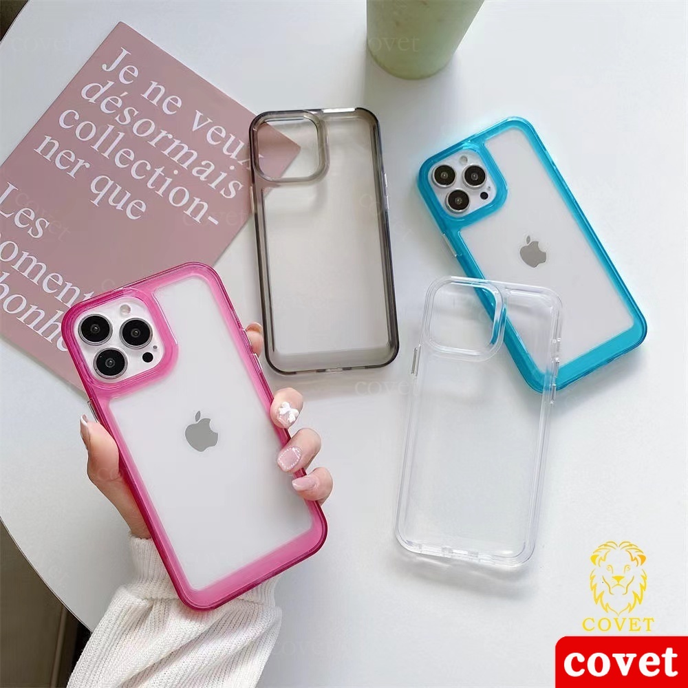 COVET Capa Transparente Anti-Impacto De Alta Qualidade Case Capa Capinha De  Celular Para iPhone 13 12 11 Pro MAX XS XS MAX XR 7 + 8 Plus SE 2020 |  Shopee Brasil