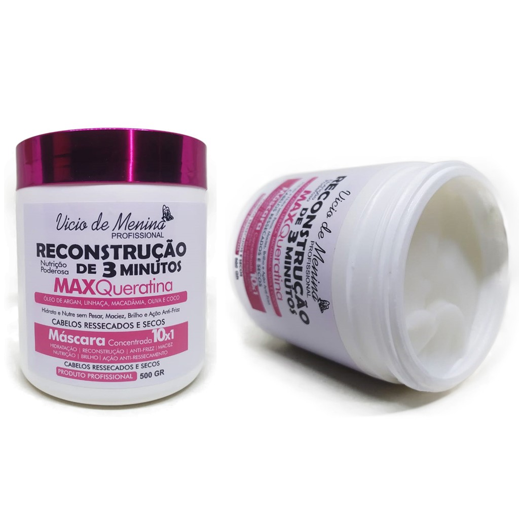 Kit 2 Reconstrução 10 em 1 Hidratação + Ressecados + Anti-Emborrachamento + Nutrição + Brilho