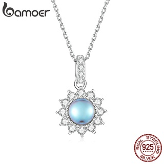 Bamoer 925 Colar De Prata Deslumbrante Com Jóias De Moda Opala Presentes Para Mulheres BSN242