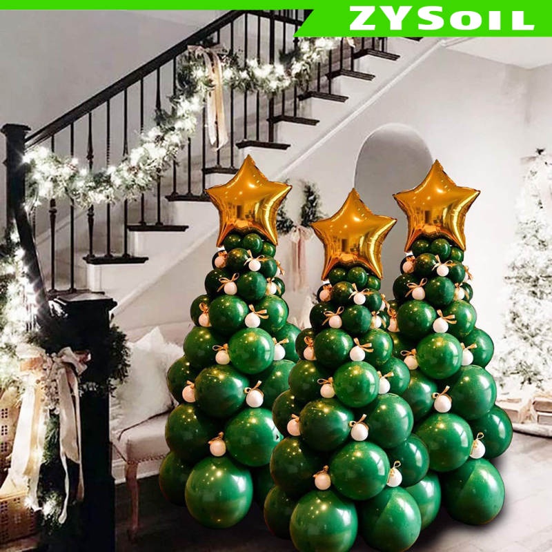 ZYSoil) 93 Pcs Balão Árvore De Natal Com Fita Gravata Ferramentas , Estrela  Balões , Kit Arco Guirlanda Para Aniversário Novo | Shopee Brasil