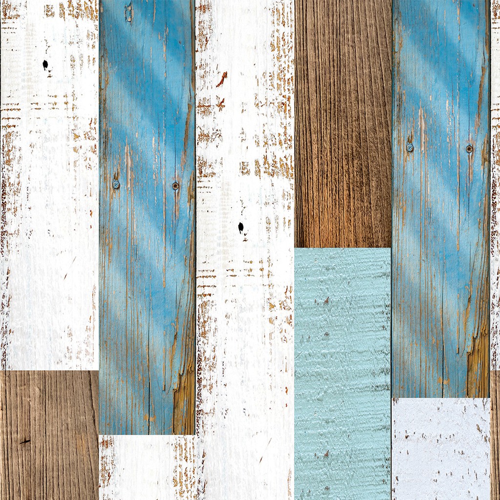 Papel de Parede Adesivo Estilo Madeira com Tacos Coloridos em Oferta na Shopee