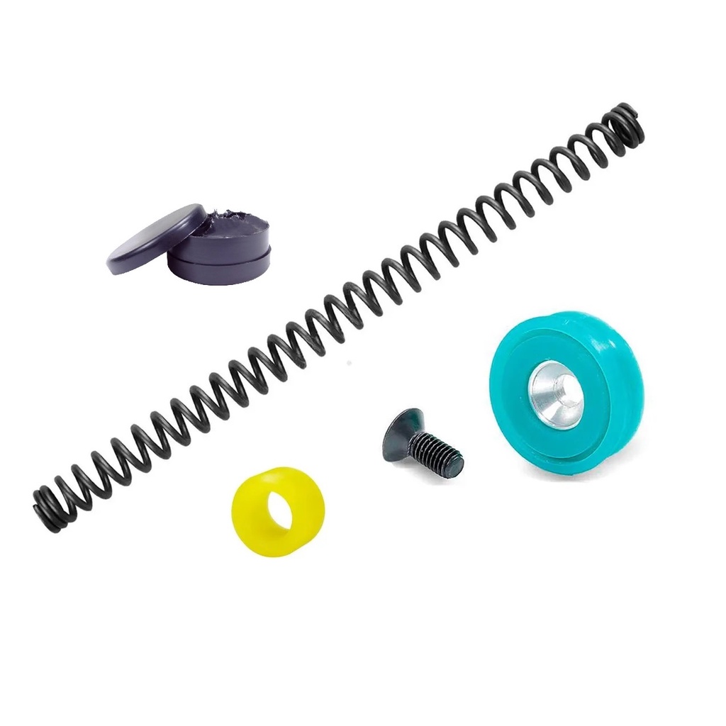 Kit Completo Rossi Dione 2 geração Mola Prime, Bucha Pu, Anel Vedação Quickshot