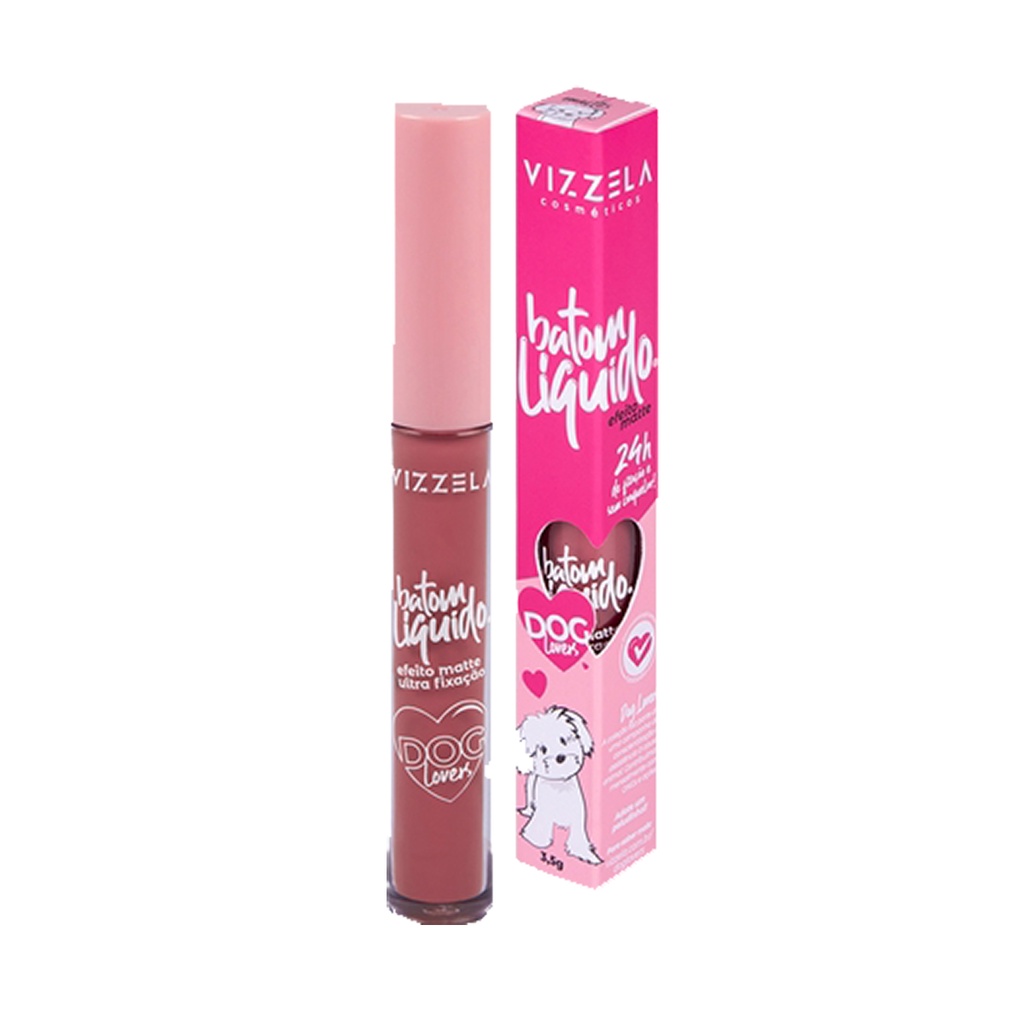 Batom Líquido Matte Dog Lovers - Cor 16 Maltês - Vizzela