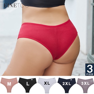FINETOO 3 Pçs/Conjunto Calcinha De Algodão Lingerie Sexy M-3XL/Roupa Íntima Feminina Plus Size