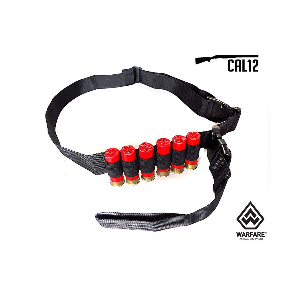 Bandoleira Tática Warfare 1 Ponto Calibre 12 - Preto