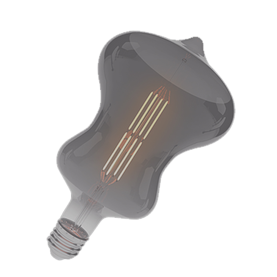 Luz LED Spin Filamento Âmbar Corpo Fumê 8W LM1089 Luminatti