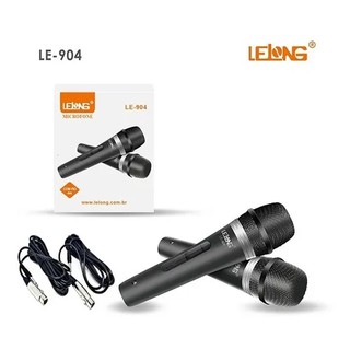 Kit 2 Microfone Profissional + Cabo 4m Lelong Le-904