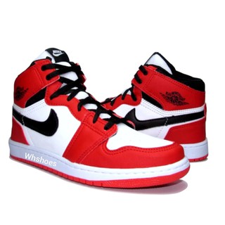 tenis nike preto e vermelho cano alto