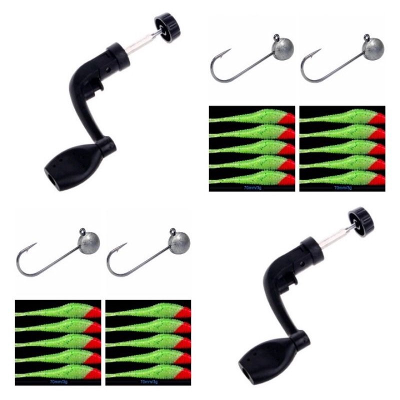 Manivela de molinete profissional + jig head e isca soft   de pesca + brinde surpresa  serve para tamanhos 3000 2000 1000 500 de todos os modelos de molinetes .
manivela dobrável facilita o transporte e evita quebra durante o trajeto na pescaria