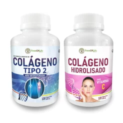 Colágeno Tipo 2 120 Cápsulas com Colágeno Hidrolisado com Vitamina C 120 Cápsulas