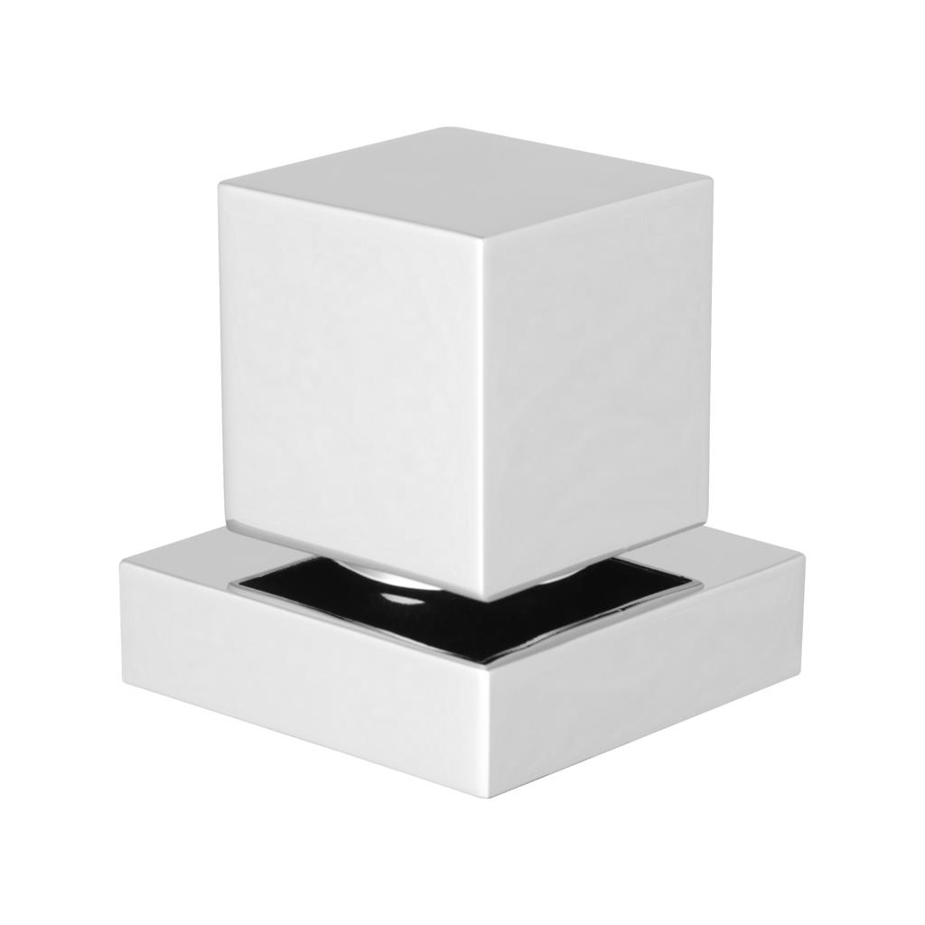 Acabamento Quadrado Cromado 100% Metal Para Registro Luxo Padrao Deca