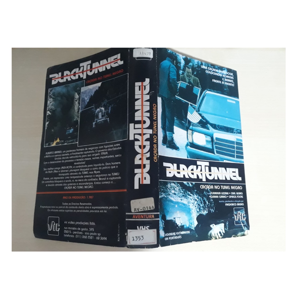 Vhs Black Tunel Cacada Ao Tunel Negro