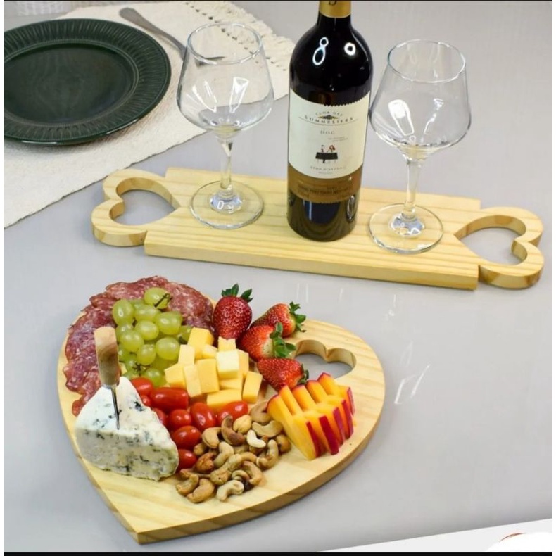 Petisqueira, Tábua Para Frios + Porta Taças E Vinho Madeira