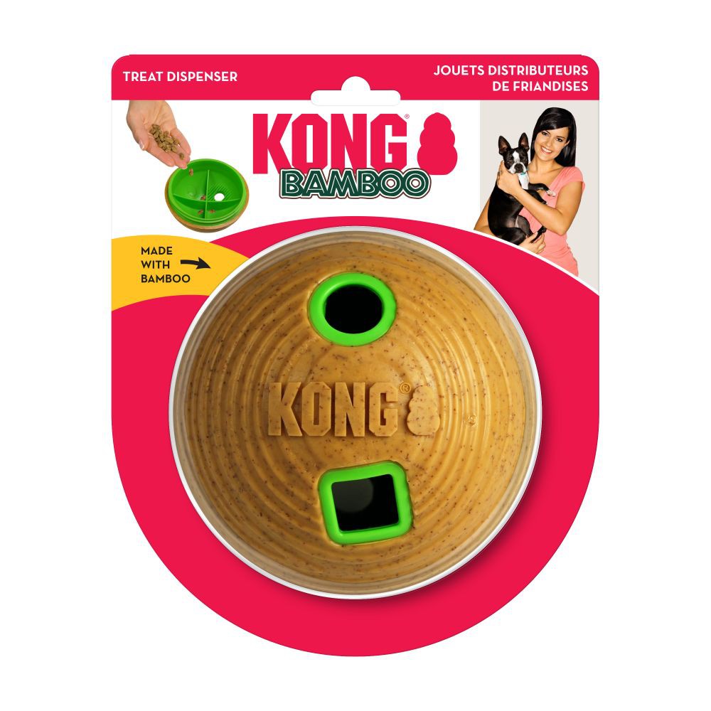 BRINQUEDO KONG BOLA RECHEAVEL BAMBOO FEEDER P/ CÃES