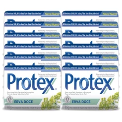 Kit Sabonete em Barra Protex Erva Doce 85g com 12 unidades