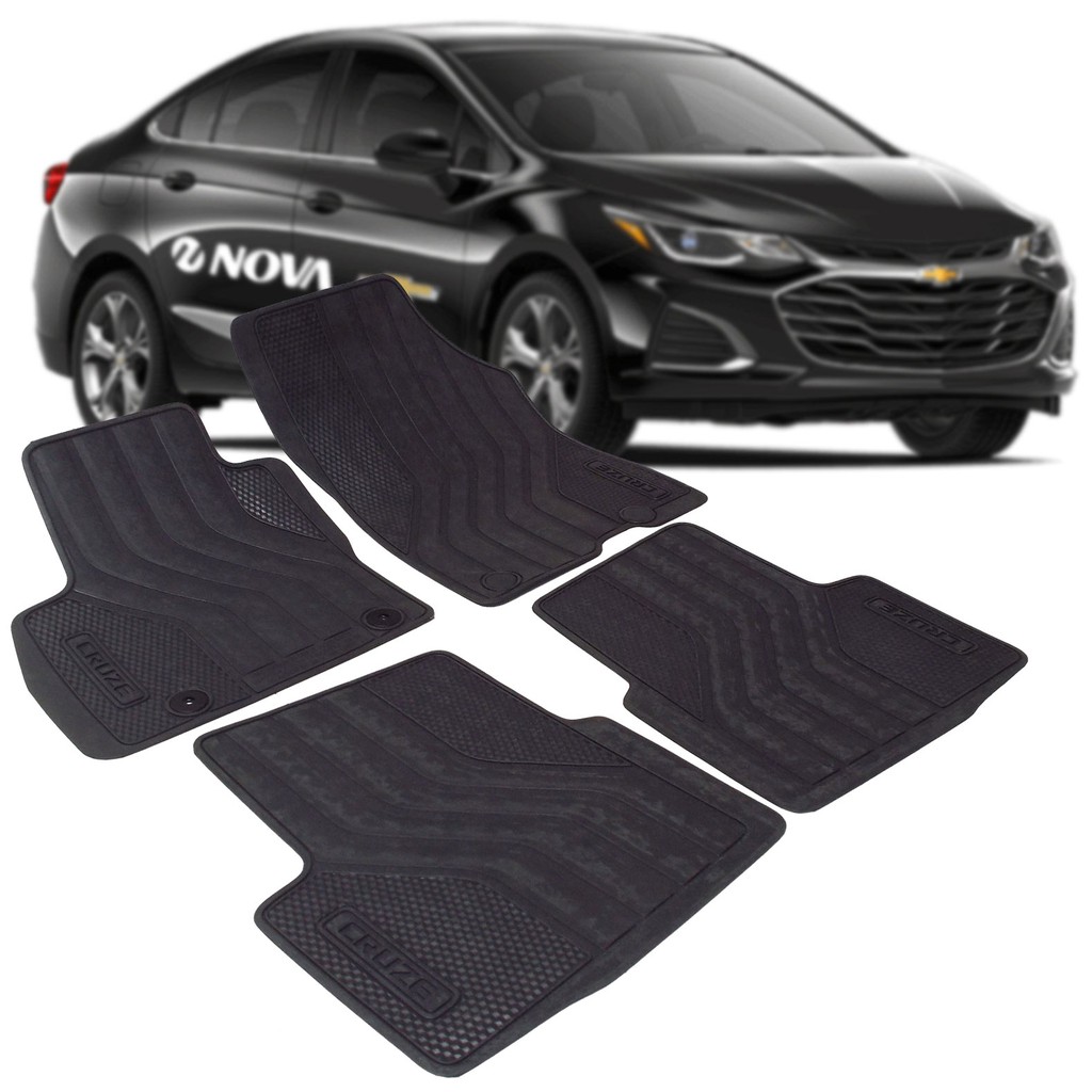Jogo De Tapetes De Borracha Pvc 4 P Cruze 2017 2018 2019 em Oferta na Shopee
