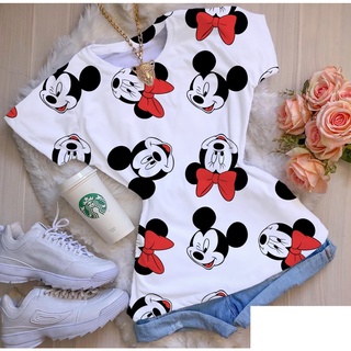 Tshirts feminina estampada - MInnie branca