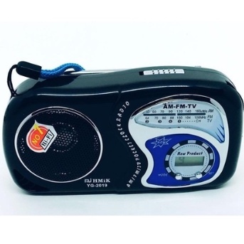 Rádio Relógio De Bolso Mini Portátil A Pilha AM/FM