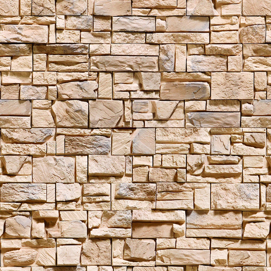 Papel De Parede Decoração Pedra Canjiquinha Pedregulhos Bege Adesivo 3D Lavável - Pro Decor