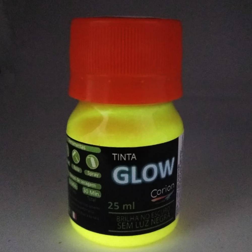 Tinta Ponto Glow Para Alça e Massa De Mira 25ml (Laranja Neon)