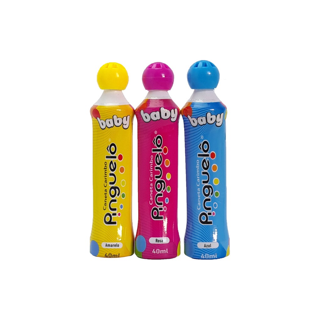 Kit 3 Canetas Carimbo Pinguelo Baby 40ml -  Cores Cmik em Oferta na Shopee