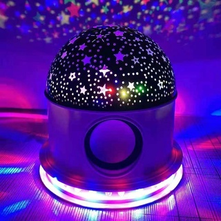 Luminária Maluca Abajur Led Bluetooth Projetor Globo Estrela Star Master Natal