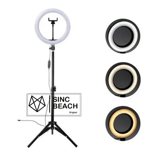 Ring Light Led Iluminador 26cm Completo Top Tripé 2.10mts