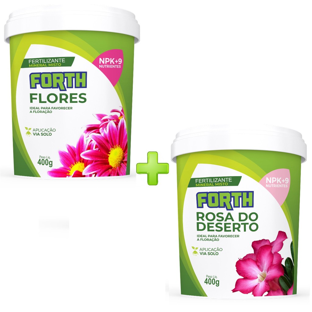Forth Flores 400gr Azaleia  + Forth Rosa do Deserto Floração 400gr...