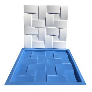 Forma Gesso Placa 3D Plástico & Eva - Trançado
