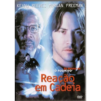 dvd Reação em cadeia do diretor de 'O fugitivo' Keanu Reeves Morgan Freeman