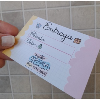 Cartão Panfleto Cliente para organizar entregas mimo cliente  identificação ENVIO IMEDIATO em Oferta na Shopee