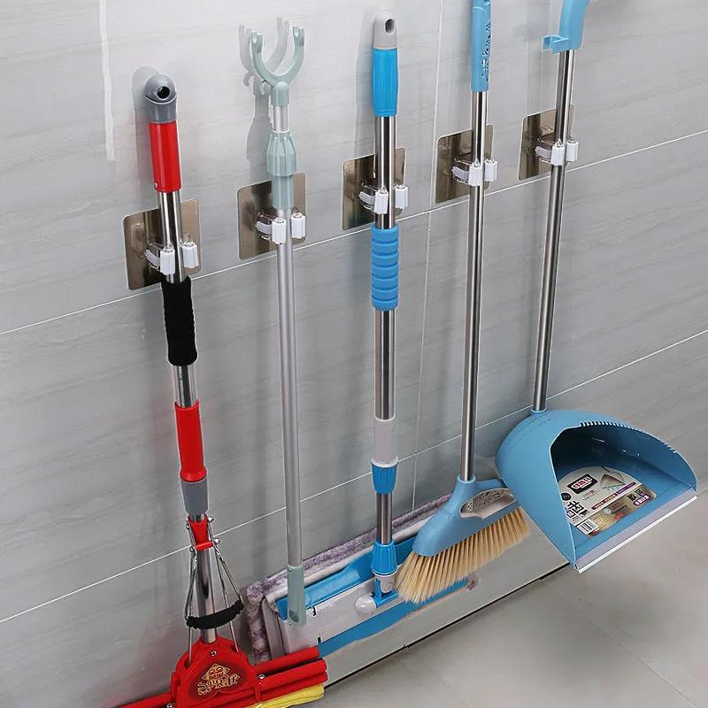 10 Pcs Suporte para Vassouras e Rodo Suporte de Parede Fortalecer Gancho de Cozinha Banhei...