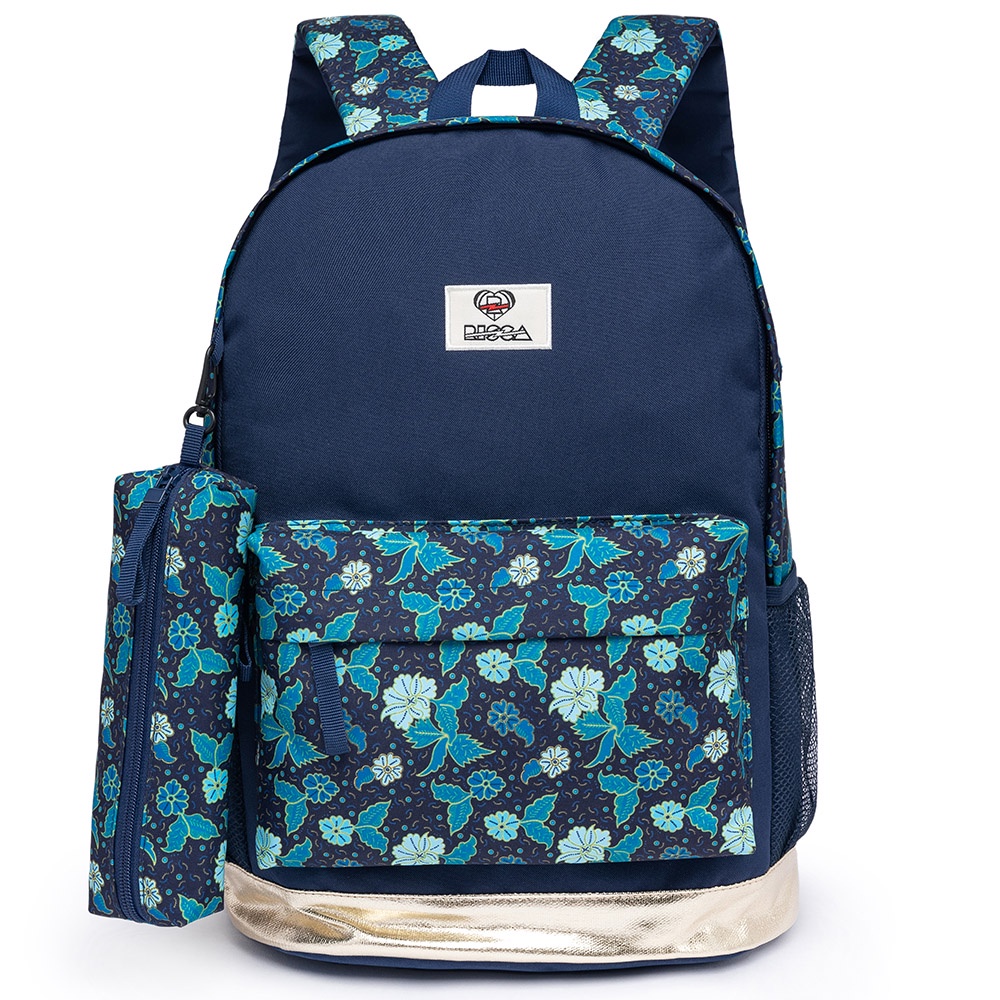 Mochila Feminina Universitária Estojo Resistente Juvenil Original Risca