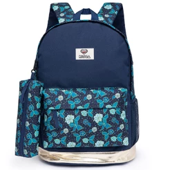Mochila Feminina Universitária Estojo Resistente Juvenil Original Risca
