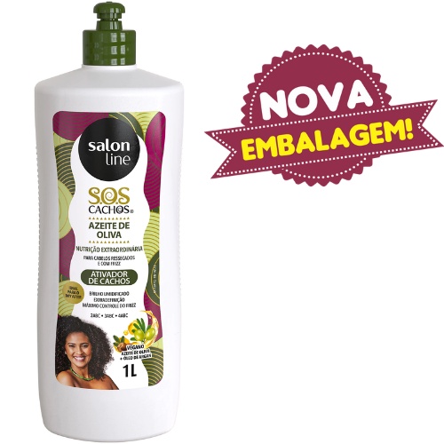 Salon Line Ativador De Cachos Sos Cachos Azeite De Oliva 1000ml Shopee Brasil