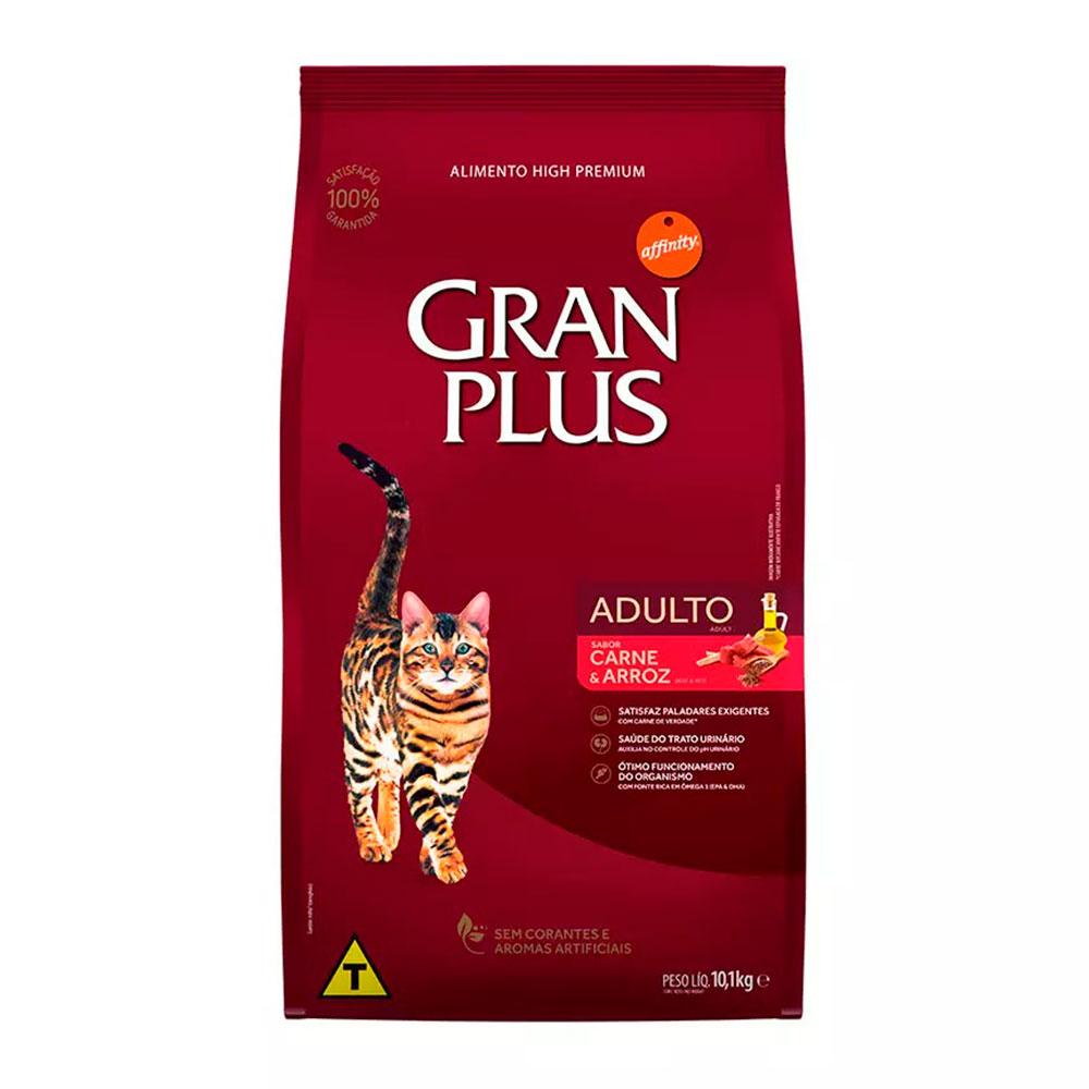 Racao Gran Plus Gatos Adultos Carne E Arroz 10,1kg - Pets