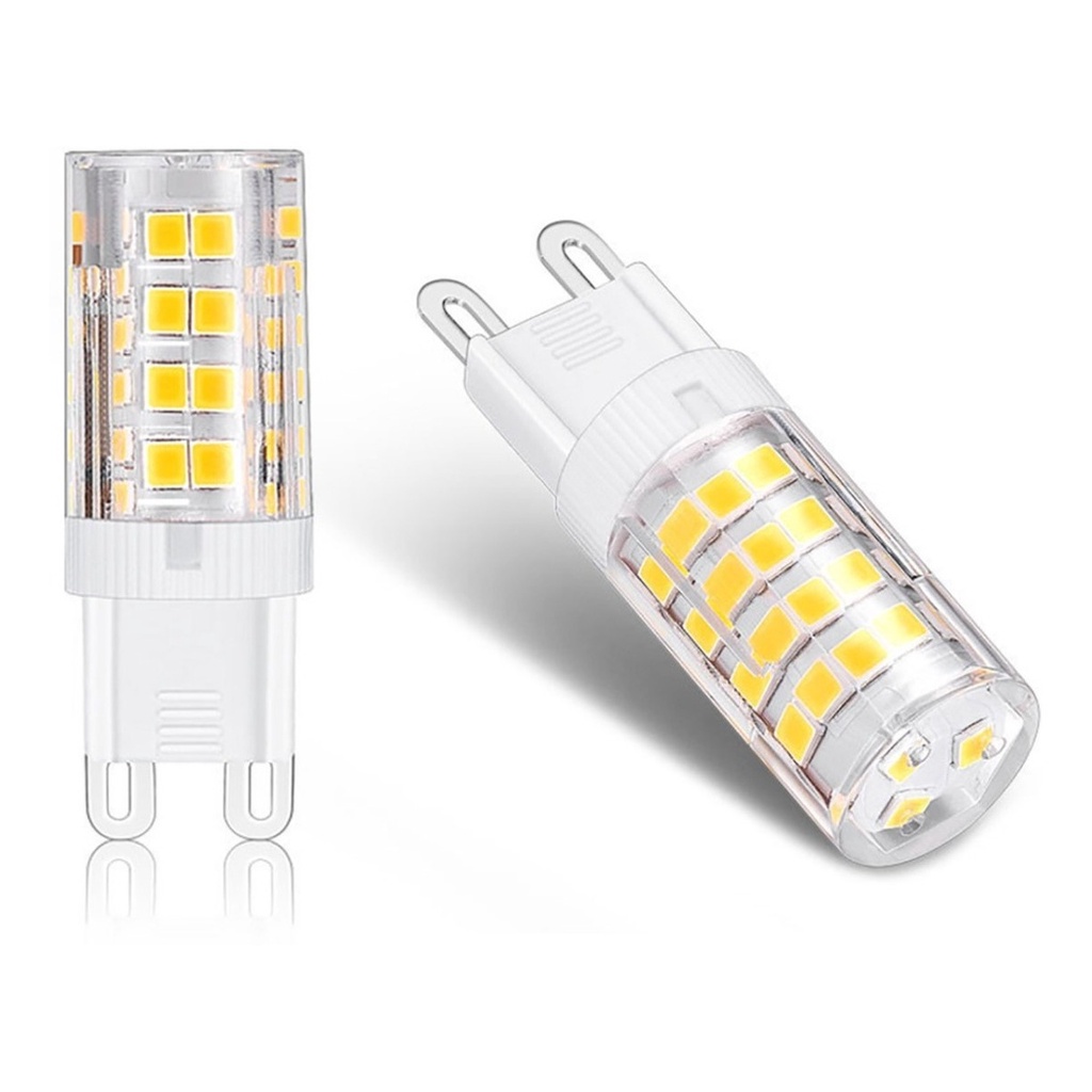 Kit 5 Lâmpadas Halopim G9 Led 5w Para Lustres E Arandelas Branco Frio