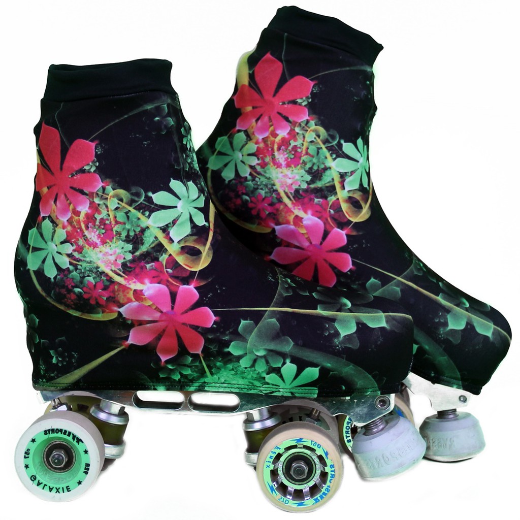 Polaina Cobre Botas Capa Para Patins Coleção Floral Estampa 7