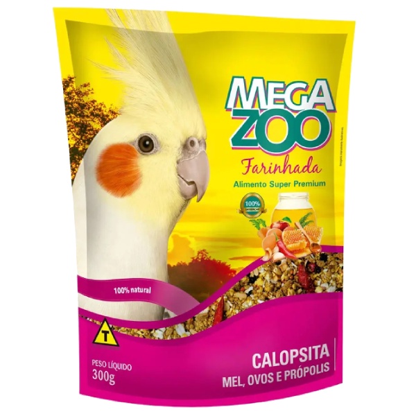 Farinhada P/ Calopsitas Mel, Ovos E Propolis 300g - Megazoo