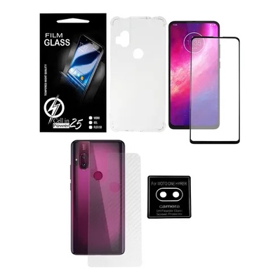 Capa Capinha Moto One Hyper + Pel 9d + Pel Câmera +carbono