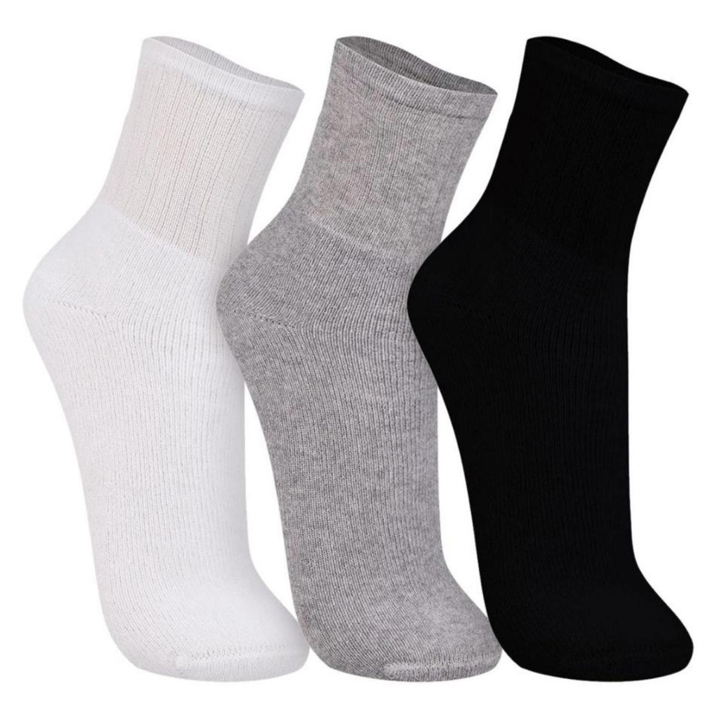 Kit Com 3 Pares De Meia Esportiva Algodão Cano Médio - Trifil T08721 em Oferta na Shopee