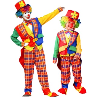 Fantasias De Halloween Carnaval Pai E Filho Palhaço De Circo Na Cidade Conjunto De Roupas Cosplay