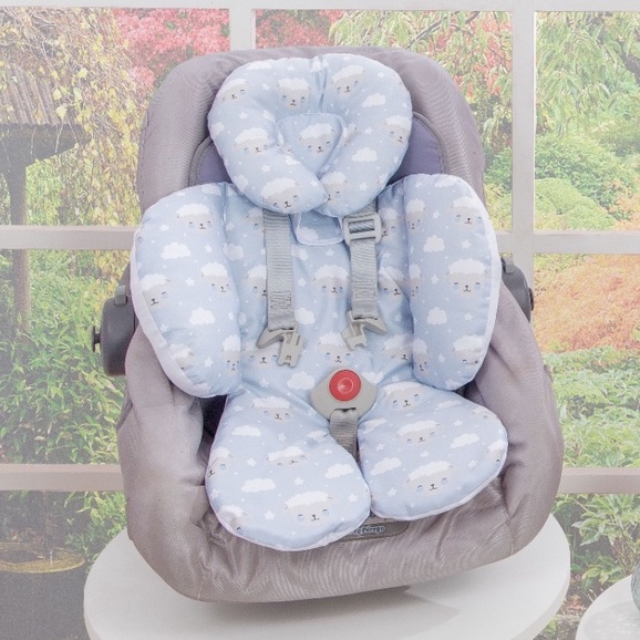 Apoio De Corpo Redutor De Bebe Conforto 2 Peças Ovelhinha Azul