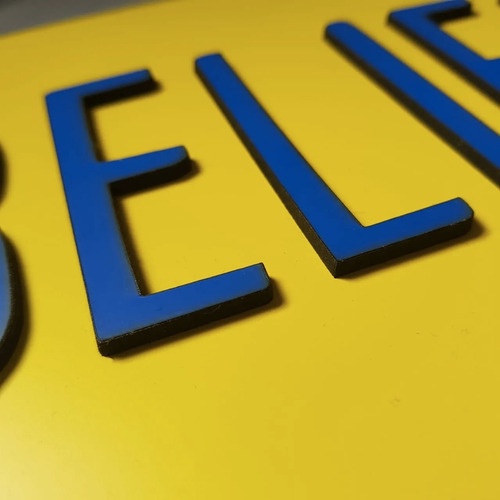 Placa Believe Ted Lasso em Alto Relevo Quadro Decorativo